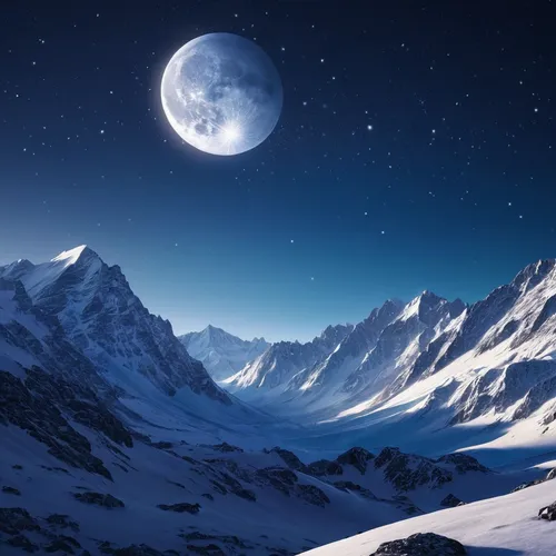 moon seeing ice,moon and star background,lunar landscape,moonlit night,ice planet,snowy mountains,christmas snowy background,moonscape,moon at night,snow landscape,moonlit,snowy landscape,snow mountain,blue moon,winter background,valley of the moon,the moon,snowy peaks,snow mountains,night snow,Illustration,Black and White,Black and White 26