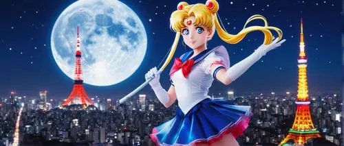 usagi,parodius,super moon,planetaria,moon and star background,anime 3d,moonachie,big moon,giantess,chibiusa,glico,anime japanese clothing,moonda,sailor,tatsunoko,lunar,tanabata,celestial body,lunar eclipse,senshi,Illustration,Children,Children 06