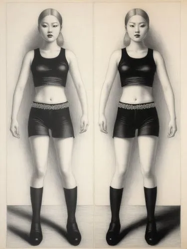 pencil sketch of young women with top
,a model posing in short underwear in black and white,strongwoman,scintigraphy,tura satana,baldessari,model years 1960-63,marylyn monroe - female,Illustration,Bla