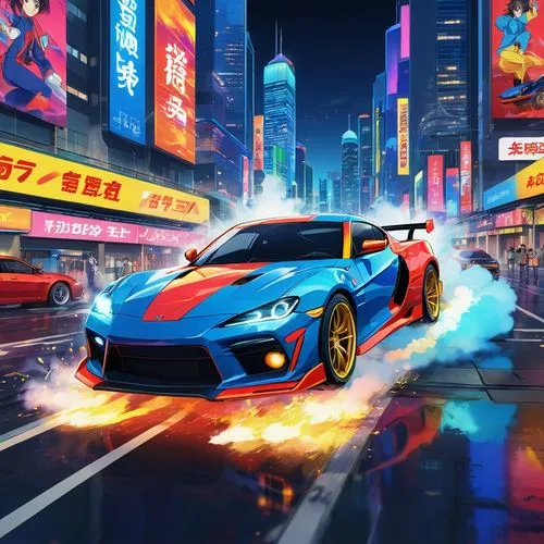 3d car wallpaper,mobile video game vector background,wanganella,ferarri,car wallpapers,kuruma,Illustration,Japanese style,Japanese Style 03