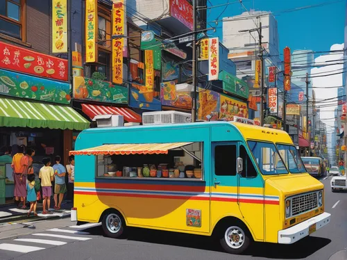 tokyo,harajuku,tokyo ¡¡,trolley bus,yatai,kei truck,japan,street car,tokyo city,okinawan cuisine,street food,food truck,seoul,beautiful japan,japan landscape,ginza,tokyo summer olympics,japan pattern,colorful city,osaka,Illustration,Japanese style,Japanese Style 20