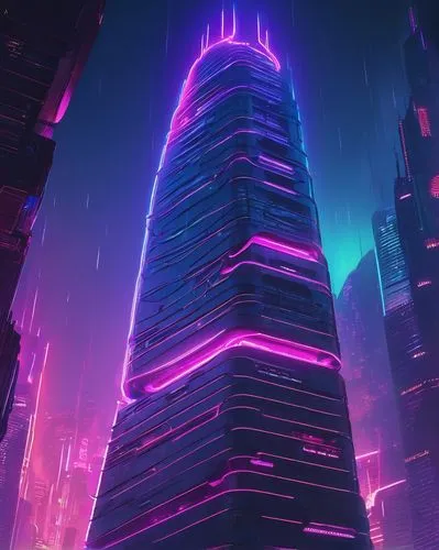 guangzhou,cybercity,cyberpunk,shinjuku,skyscraper,shanghai,the skyscraper,cityscape,cybertown,ctbuh,electric tower,supertall,skyscraping,skyscrapers,metropolis,cyberworld,synth,chongqing,cyberia,monolith,Conceptual Art,Sci-Fi,Sci-Fi 27