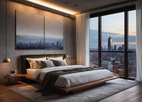 penthouses,modern room,sleeping room,great room,bedroom window,headboards,manhattan skyline,gansevoort,chambre,loft,bedroom,headboard,andaz,sky apartment,modern decor,new york skyline,guest room,nightstands,manhattan,bedsides,Illustration,Realistic Fantasy,Realistic Fantasy 30