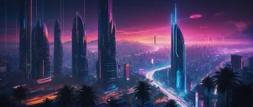 futuristic landscape,fantasy landscape,cityscape,fantasy city,cybercity,cyberworld,alien world,city skyline,coruscant,vast,cyberia,kinkade,synth,dusk background,atmospheres,skyline,fantasy world,cyberscene,purple landscape,dreamlands,Art,Classical Oil Painting,Classical Oil Painting 10