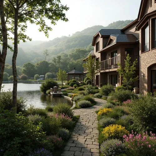 candlewood,hovnanian,landscaped,rockbridge,home landscape,summer cottage,montreat,beautiful home,house by the water,house with lake,house in the mountains,landscaping,lake view,house in mountains,country estate,creekside,chalet,landscapers,luxury property,ferncliff