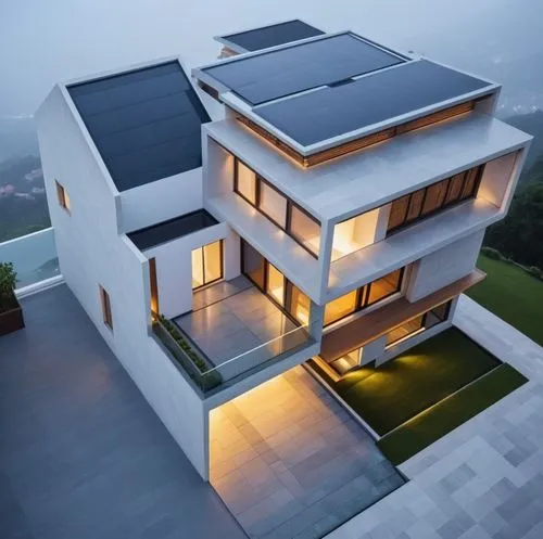 modern house,solar photovoltaic,modern architecture,solarcity,cubic house,electrohome,Photography,General,Realistic