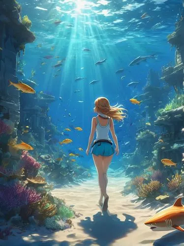 underwater background,mermaid background,under the sea,under sea,underwater world,oceanica,coral reef,aquarium,ocean background,underwater oasis,ocean floor,ocean underwater,exploration of the sea,seaquarium,undersea,anemone fish,atlantica,under the water,underwater landscape,ocean,Conceptual Art,Sci-Fi,Sci-Fi 23