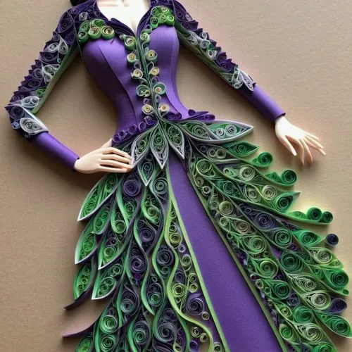 rapunzel,elphaba,princess anna,green mermaid scale,doll dress,merida,Unique,Paper Cuts,Paper Cuts 09