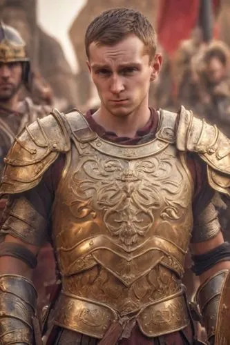 the men in full armor are standing in a group,proculus,nassirian,loras,aegon,gladiator,the roman centurion