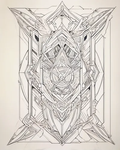 Design a futuristic neo-tribal tattoo with glowing lines and geometric shapes.,frame drawing,wireframe,frame border drawing,pencil frame,mandala drawing,mandala framework,openwork frame,kaleidoscope a