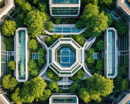 the center of symmetry,kaleidoscape,fibonacci,symmetrical,megacorporation,bonacci,futuristic architecture,sanatoriums,biopiracy,chengdu,symmetry,kaleidoscopic,interlace,kaleidoscope,guangzhou,supersymmetric,vertigo,aerial landscape,roof landscape,uob,Illustration,Retro,Retro 03