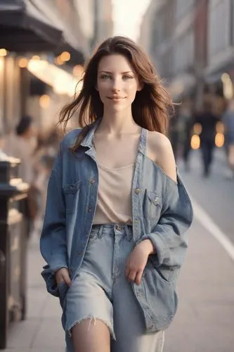 soho,woman walking,girl walking away,on the street,denim,zara,denim background,fashion street,filippa,madewell,street shot,pedestrian,fashiontv,a pedestrian,grazia,belenkaya,young model istanbul,girl in overalls,nolita,jeans background,Photography,Natural