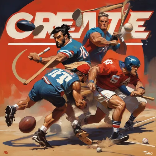 crêpe,czech handball,sports collectible,australian rules football,game illustration,copa,sports,gridiron football,copra,sports game,international rules football,épée,touch football (american),traditional sport,rugby league,ball sports,hurling,sports balls,american football,playing sports,Conceptual Art,Oil color,Oil Color 04