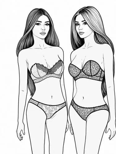 shapewear,brassieres,gossard,summer line art,necklines,bodices,gradient mesh,multibras,undergarment,underwire,bosoms,body positivity,female body,fashion vector,bikinis,objectifies,bodies,formes,paper dolls,chicanas,Design Sketch,Design Sketch,Black and white Comic