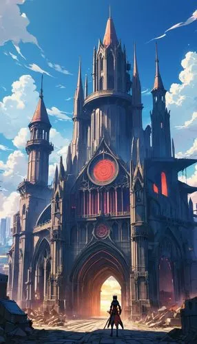 castlevania,knight's castle,arenanet,shadowgate,castle of the corvin,nohr,kingdoms,castlelike,neverwinter,portal,wayforward,castleguard,city gate,fantasy city,blackgate,the ruins of the,fantasy world,maplestory,kingdom,3d fantasy,Illustration,Japanese style,Japanese Style 03