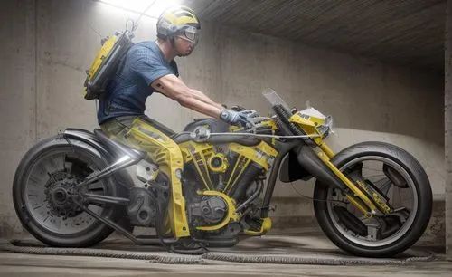 a man on a motorcycle in an underground space,bultaco,electric motorcycle,heavy motorcycle,super bike,ofo,husqvarna,woffinden,e bike,racing bike,ultratech,supermoto,mechanix,cyclecars,cognex,biker,mav