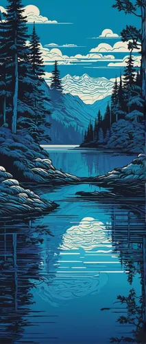 blue painting,evening lake,river landscape,mountain lake,alaska,mountainlake,landscape background,high mountain lake,lake,maine,winter lake,alpine lake,calm water,blue mountain,montana,waterscape,beautiful lake,painting technique,blue waters,loch,Illustration,Black and White,Black and White 19