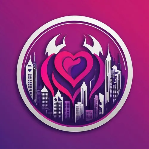 heart and city with two birds on the circle,dribbble icon,dribbble logo,dribbble,heart background,neon valentine hearts,tiktok icon,heartport,heart pink,pink vector,twitch icon,heart design,vector des