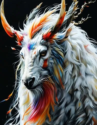 nikorn,unicorn art,unicorn,tribal bull,skillicorn,taurus