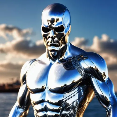 silver surfer,steel man,crossbones,3d man,cyborg,ironman,chrome steel,metal figure,blue demon,cleanup,muscle man,war machine,silver,iron,aluminum,iron-man,steel,electro,sea devil,actionfigure,Photography,General,Realistic