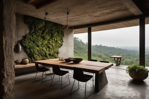 zumthor,house in mountains,amanresorts,house in the mountains,tulou,breakfast room,timber house,interior modern design,forest house,the cabin in the mountains,concrete ceiling,cantilevered,dining table,interior design,dining room,home landscape,home interior,rwanda,vivienda,minotti,Art,Classical Oil Painting,Classical Oil Painting 06