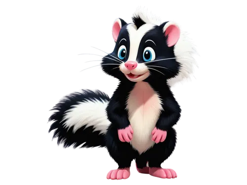 skunk,mustelid,striped skunk,schleich,virginia opossum,opossum,common opossum,madagascar,polecat,weasel,lemur,ferret,possum,cute cartoon character,raccoon,sylvester,north american raccoon,mustelidae,lun,ring-tailed,Unique,Pixel,Pixel 05