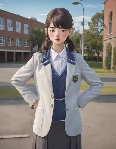 school uniform,anime 3d,primary school student,b3d,pubg mascot,maimi fl,a uniform,school clothes,fuki,jin deui,character animation,schoolgirl,asahi,japanese idol,kawaii,kawaii girl,kotobukiya,cgi,mari makinami,mc