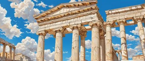 greek temple,acropolis,propylaea,ephesus,parthenon,caesonia,the parthenon,dougga,panathenaic,doric columns,akropolis,laodicea,celsus library,capitolium,vittoriano,athen,baalbek,celsus,roman columns,columns,Conceptual Art,Graffiti Art,Graffiti Art 09