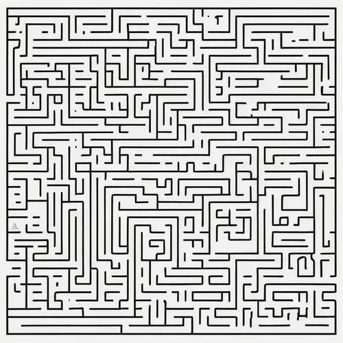 mazes,maze,labyrinths,pathfinding,labyrinthine,square pattern,Illustration,Black and White,Black and White 04