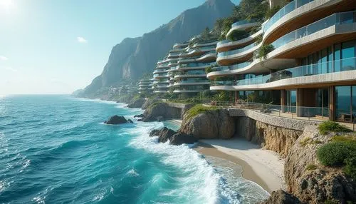 cliffs ocean,oceanfront,cliffside,seasteading,beachfront,seaside view,amanresorts,fresnaye,shorefront,coastline,riviera,lavezzi isles,oceanview,cliffsides,clifftop,ocean view,seaside resort,imperial shores,luxury property,windward,Photography,General,Realistic