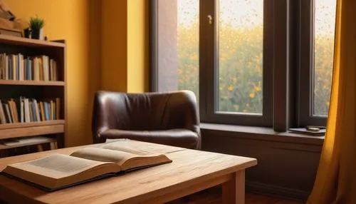 reading room,study room,wooden windows,windows wallpaper,book wallpaper,bookcases,bookshelves,yellow wallpaper,window sill,bookcase,home corner,coffee and books,alcove,window seat,open window,wood window,book wall,window curtain,danish room,therapy room,Art,Artistic Painting,Artistic Painting 32