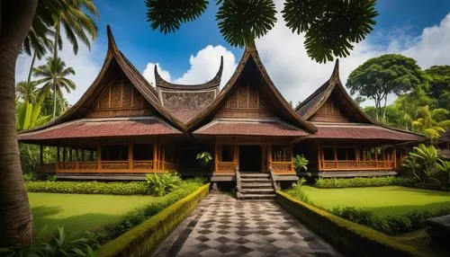 javanese traditional house,rumah gadang,ubud,tropical house,kumarakom,traditional house,saung,longhouse,bungalows,istana,rumah,asian architecture,siswanto,minangkabau,indonesia,tempel,holiday villa,toraja,mentawai,karangasem,Art,Classical Oil Painting,Classical Oil Painting 24