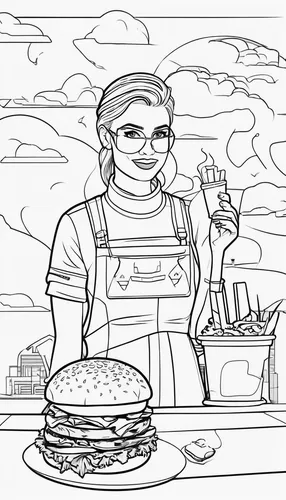 food line art,waitress,grilled food sketches,office line art,coloring page,burgers,lineart,hamburgers,big hamburger,summer line art,line-art,hamburger set,woman holding pie,mono-line line art,line art,burger,hamburger,coloring pages,bakery,veggie burger,Illustration,Black and White,Black and White 04