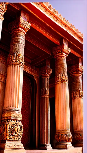 Hindu temple, Ram Mandir, Indian architecture, intricate carvings, ornate pillars, golden domes, vibrant colors, detailed sculptures, Lord Rama statue, auspicious symbols, morning sunlight, soft focus