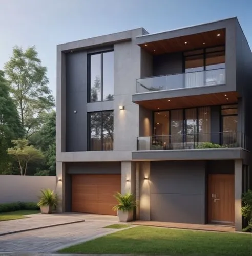 modern home with wooden doors and balconies,modern house,modern architecture,landscape design sydney,frame house,contemporary,beautiful home