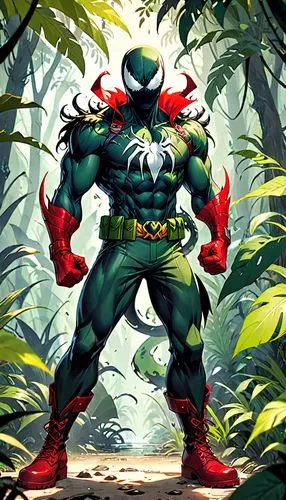 background ivy,ranger,patrol,aaa,superhero background,muscle man,gorilla soldier,avenger hulk hero,venomous,forest man,venom,poblano,superhero,spawn,deadly nightshade,tarzan,cleanup,super hero,hunter's stand,frog man,Anime,Anime,General