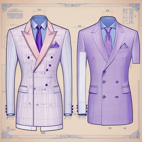 suit of spades,wedding suit,men's suit,suits,men clothes,frock coat,suit,pink-purple,formal wear,the purple-and-white,costume design,gentleman icons,purple and pink,purple-white,white with purple,tailor,purple cardstock,overcoat,lilac,man's fashion,Unique,Design,Blueprint