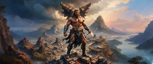 the character is standing on top of a rock and looking around,parashuram,mahadev,lord shiva,samuil,tandava,god shiva