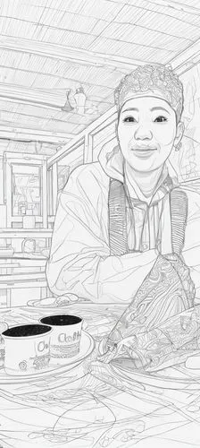 fishmonger,animated cartoon,animator,food line art,coloring picture,coloring page,girl in the kitchen,cooking show,coloring pages kids,waitress,anime cartoon,game drawing,camera illustration,illustrator,chef,camera drawing,animation,kids illustration,line-art,to draw,Design Sketch,Design Sketch,Character Sketch