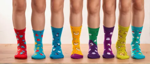 Design a colorful children's book teaching the importance of embracing uniqueness through different socks.,fun socks,odd socks,women's socks,children's socks,different socks,knee-high socks,watercolor