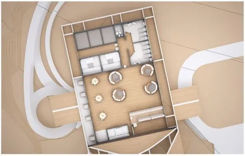 an overhead view of a room with various furniture,floorplan,floorplans,cutaways,brake mechanism,the vehicle interior,habitaciones,Photography,General,Realistic