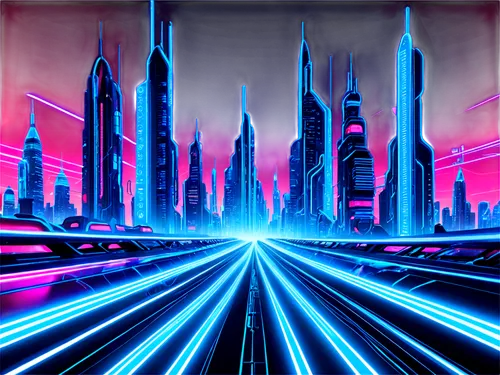 cybercity,futuristic landscape,cybertown,cyberscene,cyberworld,cyberia,tron,coruscant,cyberport,metropolis,cyberspace,neon arrows,polara,cyberrays,battlezone,cityscape,synth,futurist,cyberpunk,cybernet,Conceptual Art,Sci-Fi,Sci-Fi 29