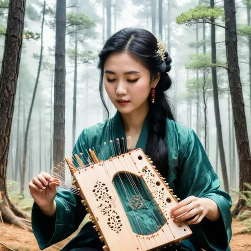 gayageum,guqin,guzheng,bamboo flute,chuseok,hanfu,pan flute,dulcimer,psaltery,sanxia,bamboo frame,korean culture,zither,melodeon,xiuqiong,sungkyunkwan,goryeo,zhiyuan,xiaohui,hanbok,Photography,Artistic Photography,Artistic Photography 07