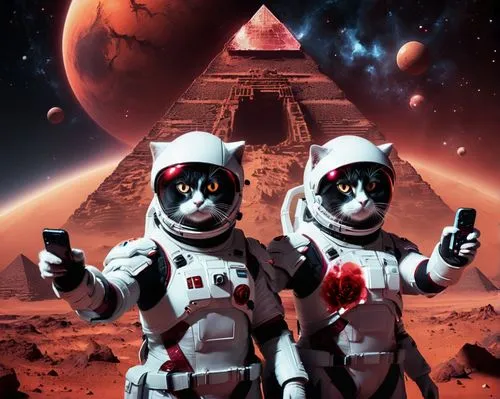 spacemen,mysterians,cosmonauts,spacesuits,mission to mars,spacewalkers,Conceptual Art,Sci-Fi,Sci-Fi 30