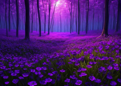 purple wallpaper,purple landscape,fairy forest,purple,fairytale forest,violet flowers,forest of dreams,violet colour,purple background,spring background,enchanted forest,flower background,wall,purple flowers,fairy galaxy,elven forest,fairy world,purpleabstract,defense,ultraviolet,Conceptual Art,Daily,Daily 02