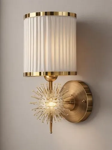 white fabric shade finish in antique brass wall sconce,sconce,ensconce,wall light,sconces,wall lamp,art deco ornament,ceiling light,ceiling lamp,foscarini,retro lamp,deco,table lamp,art deco,henningse