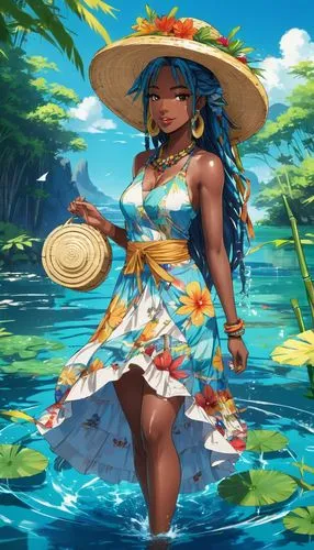 oshun,baoshun,hula,ibibio,garifuna,buika,Illustration,Japanese style,Japanese Style 03