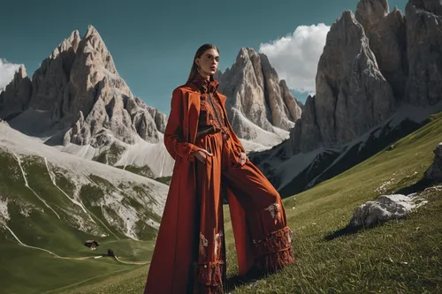 red cape,castelmezzano,girl in a long dress,alpine style,girl on the dune,dolomiti,orange robes,south tyrol,photoshop manipulation,aperol,the spirit of the mountains,cappadocia,miss circassian,transylvania,lollo rosso,albania,high alps,photomanipulation,mountain spirit,ravine red romania,Photography,Fashion Photography,Fashion Photography 01