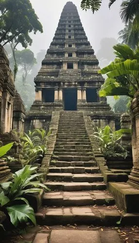 step pyramid,bali,tikal,chedi,ubud,stone pagoda,angkor,candi rara jonggrang,gopura,tempel,beomeosa temple,borobudur,temples,pakal,viriya,yavin,temple,mitrajaya,vimana,legian,Illustration,Paper based,Paper Based 09