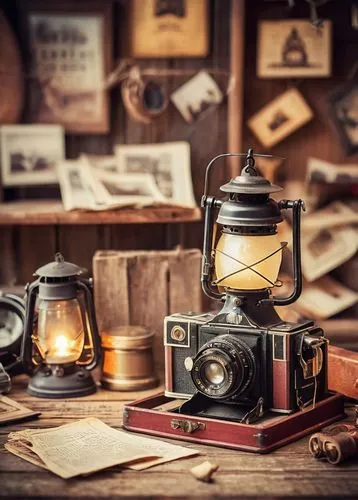 vintage camera,vintage lantern,vintage theme,vintage background,vintage style,still life photography,retro items,vintage boy and girl,antique style,vintage man and woman,retro kerosene lamp,old camera,lubitel 2,vintage light bulb,antique background,retro gifts,flea market,photographic equipment,antiques,classic photography,Illustration,Vector,Vector 17